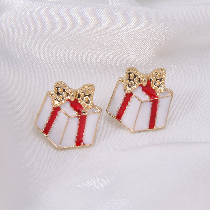 Wholesale Diamond Bell Snowflake Christmas Tree Earrings